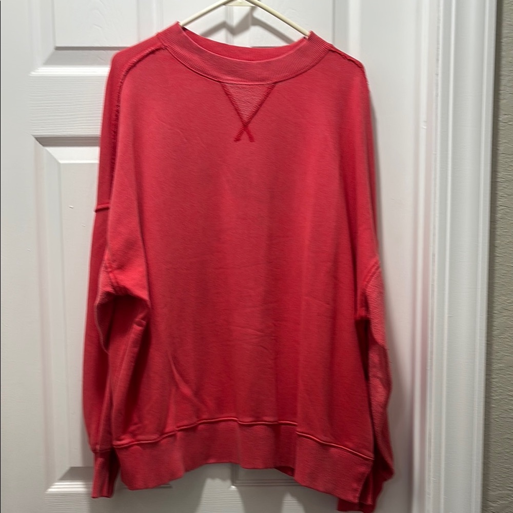 Aerie Women's Coral Crewneck Sweatshirt